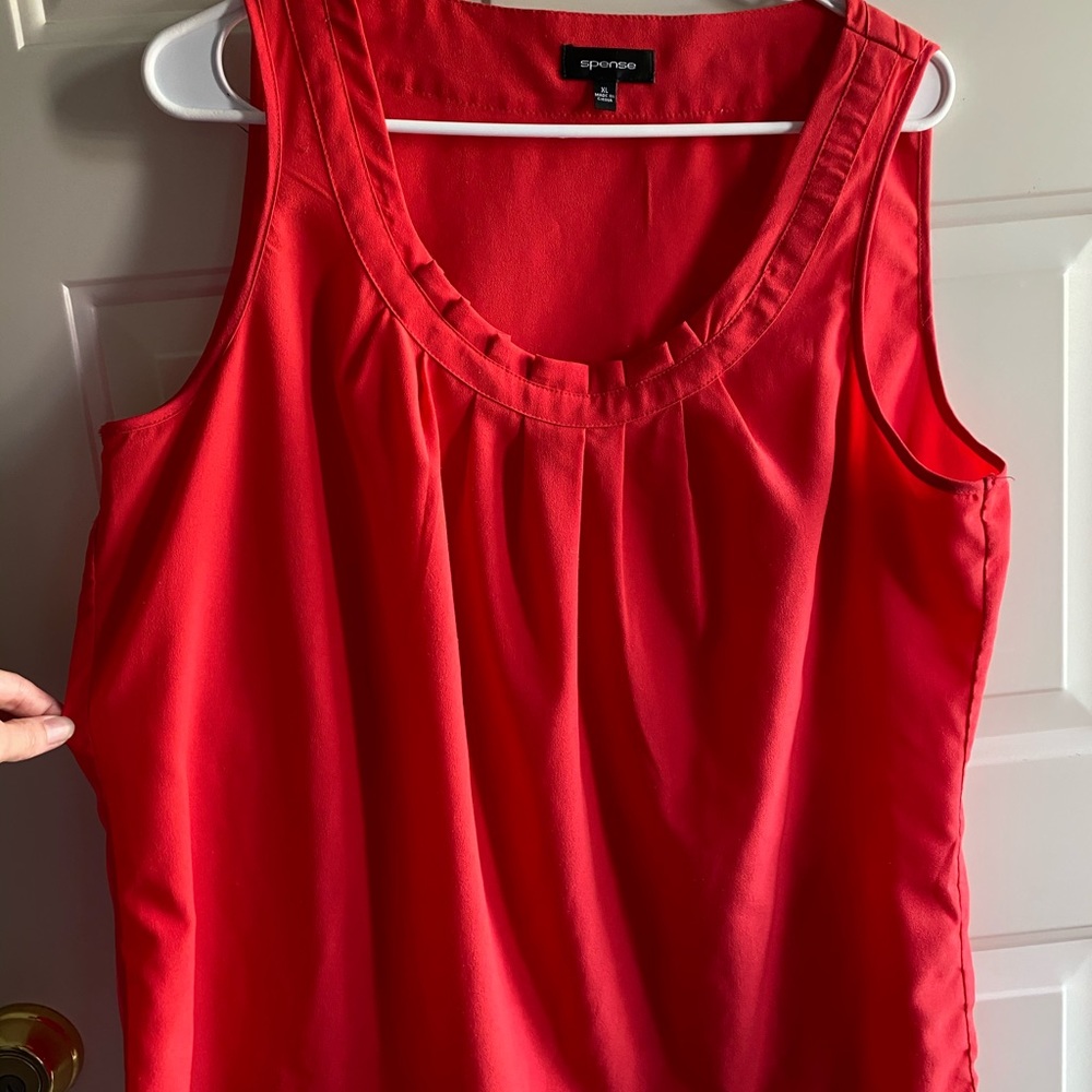 Spense red dress tank